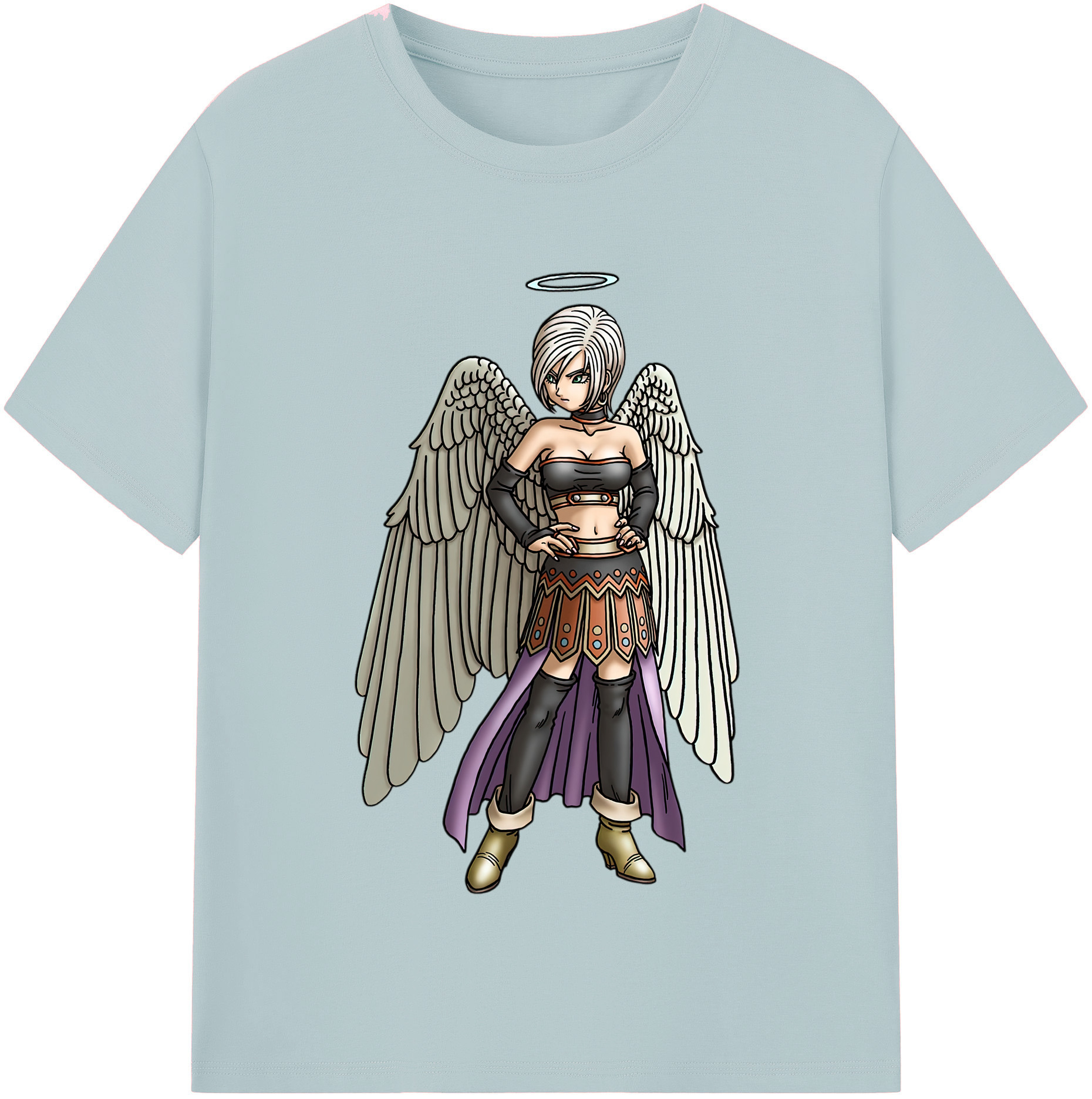 （画像用） ドラゴンクエスト Doragon Kuesuto Dragon Quest 綿100％半袖Tシャツ（フロントプリント）